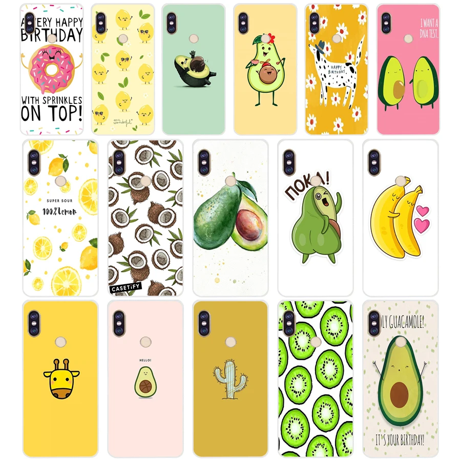 Милый мягкий силиконовый чехол из ТПУ с изображением авокадо 071FG для телефона xiaomi