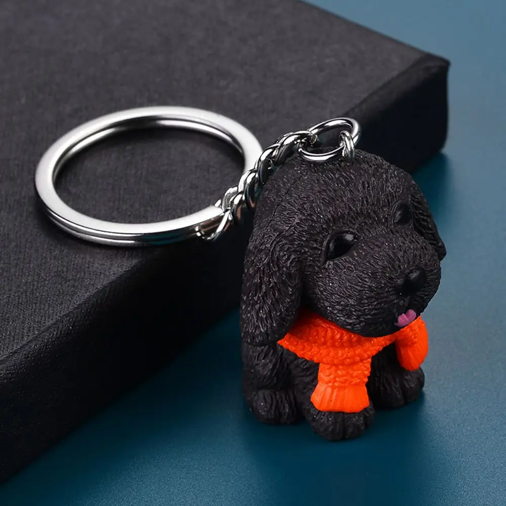 Лидер продаж милый шарф из смолы мини-брелок для ключей собак модное ювелирное