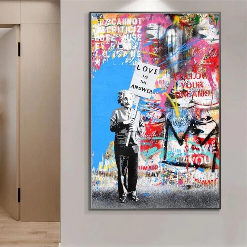 

Graffiti Street Art Love Is Answer Wall Canvas Prints Street Pop Art Painting Posters And Prints Love Life Wall Canvas Picture