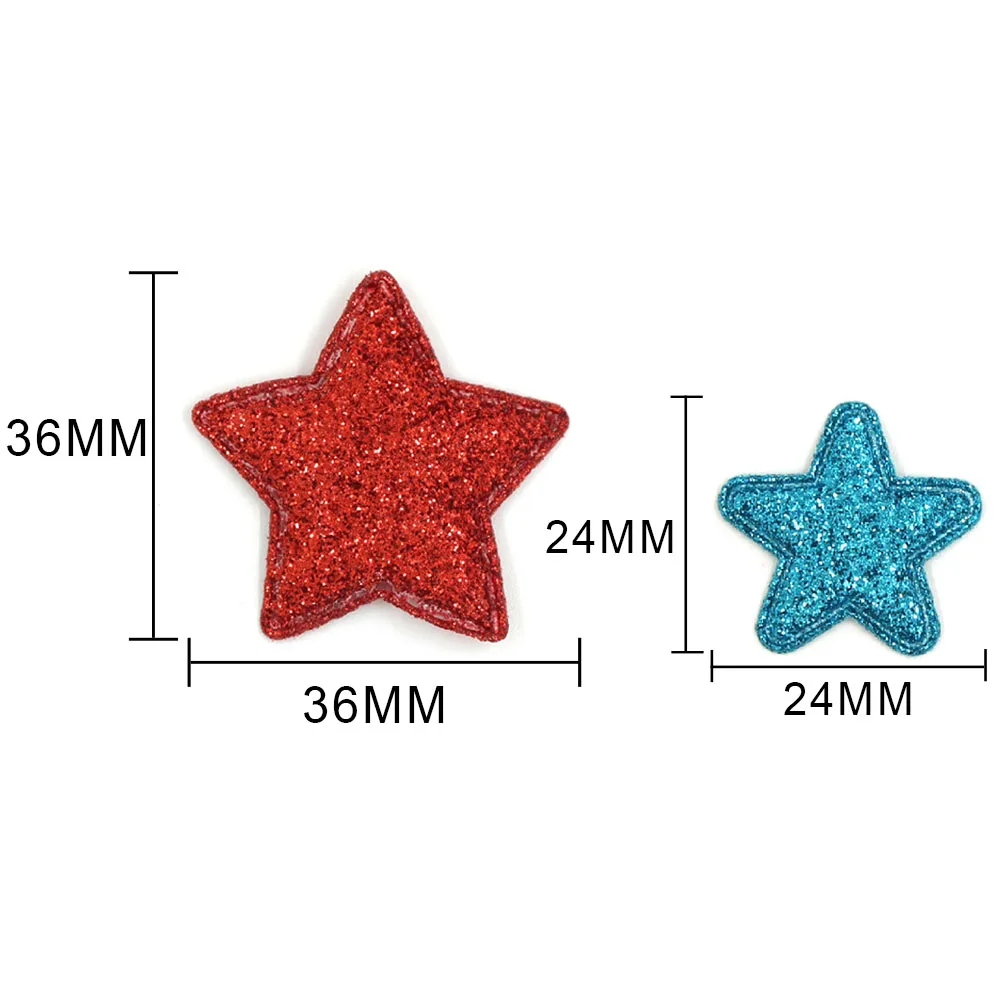 50 шт. блестящие нашивки со звездочками для одежды красочные аппликации женских