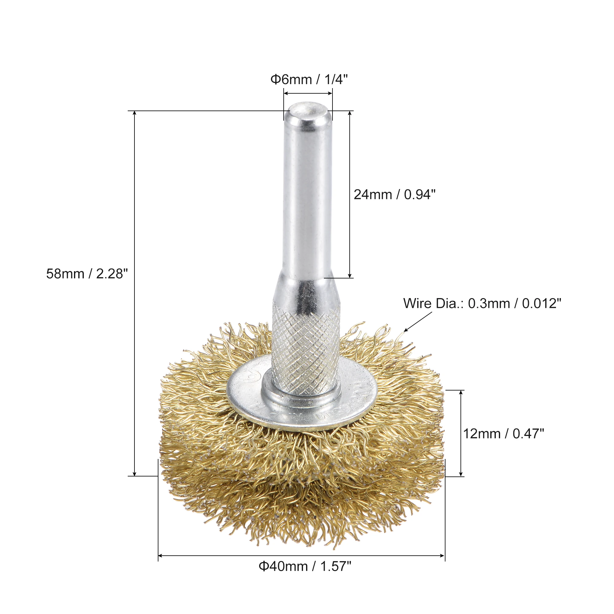 Uxcell 40 мм x 12 6 хвостовик из нержавеющей стали Латунное покрытие гофрированная