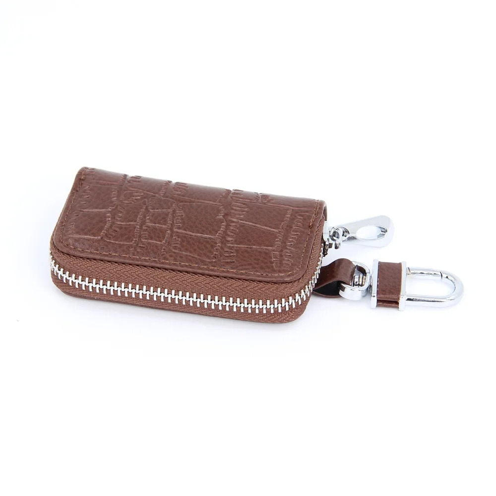 

Men's Leather Key Bag Zipper Multifunctional Car Key Case Female Business Car Key Case