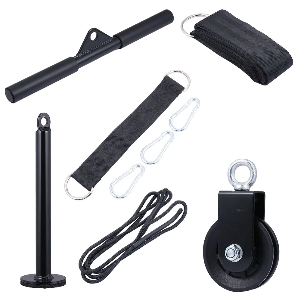 

9pcs Fitness LAT and Lift Pulley System Pulley Cable Machine with Loading Pin