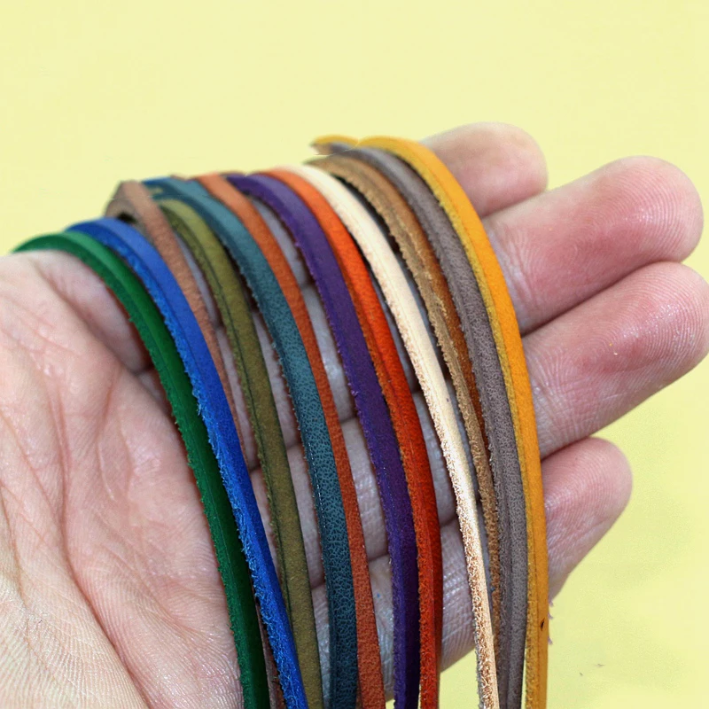 DIY ювелирные аксессуары материал кожаные полоски 3 мм широкий первый слой ПЭТ