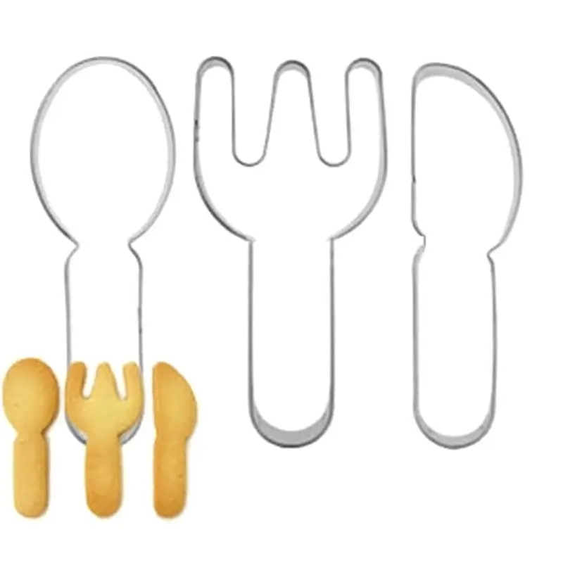 Вилка ложка из нержавеющей стали в форме ножа резак для печенья штамп помадки