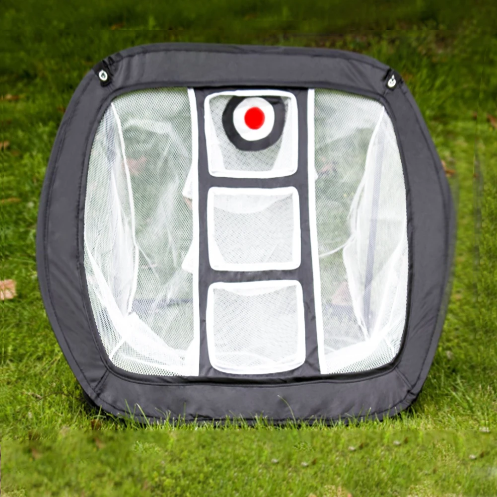 

Golf Net Golf Hitting Net Training Aid Practice Net Pitching Cage Portable Golf Mat For Indoor Outdoor Black Pitching Cage