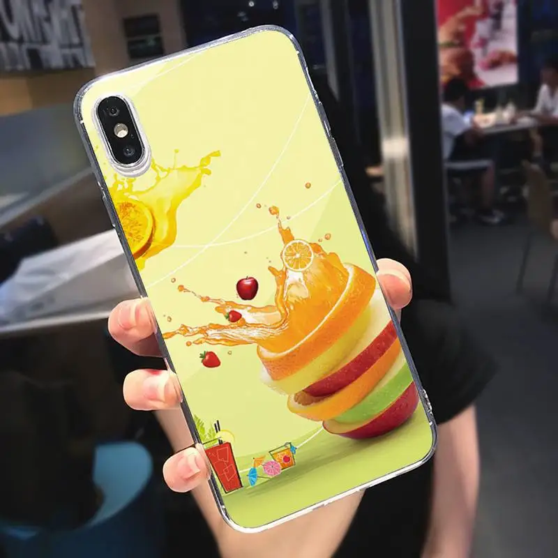 

Summer Colorful fruit lemon pineapple Phone Case Transparent soft For iphone 5 5s 5c se 6 6s 7 8 11 12 plus mini x xs xr pro max