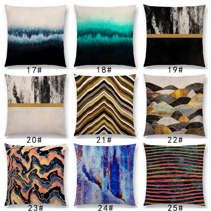 Лидер продаж Новейшая модная наволочка в скандинавском стиле черная желтая с