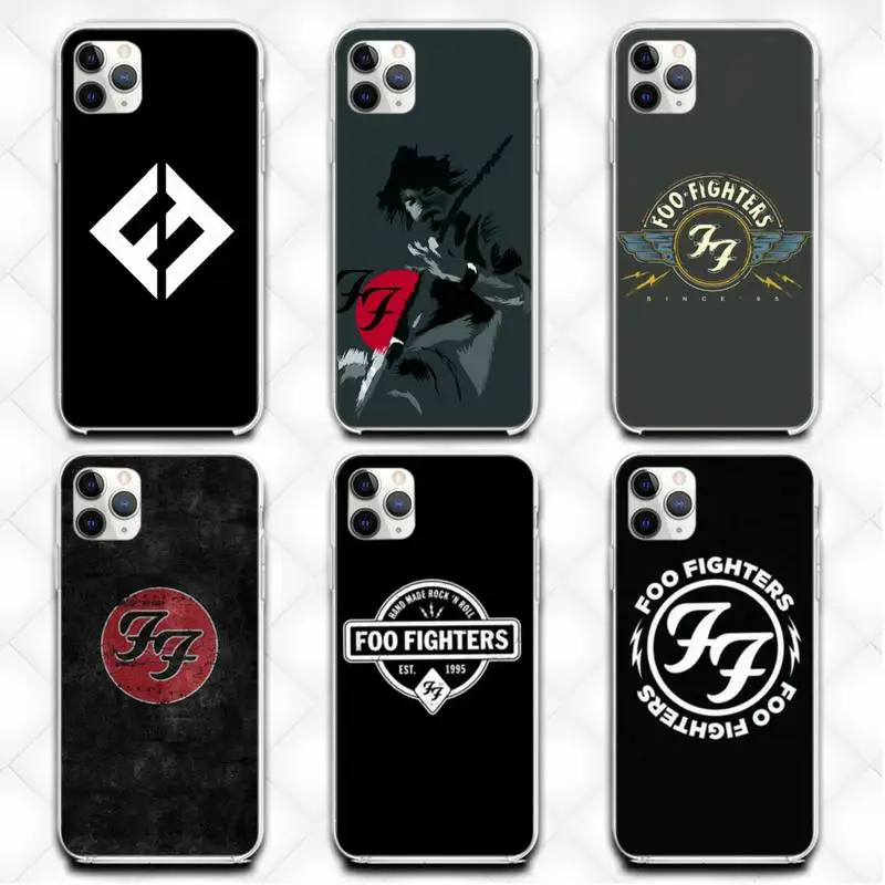 

Foo Fighters Soft Cover Phone Case Transparent Case For Iphone 6 6s 7 8 Plus XR X XS XSmax 11 12 Pro Mini Max