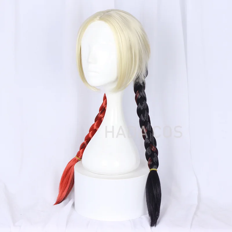 Длинные прямые красные черные плетеные парики для косплея Харли Куинн из кос