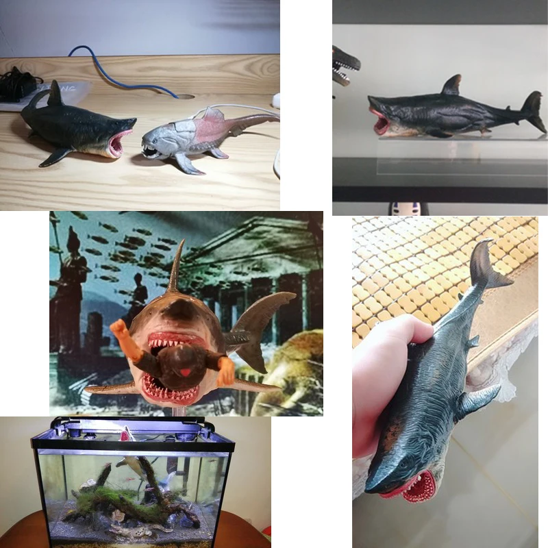 Детская имитация морской жизни подводный мир Модель Полые Белая Акула Гигантский зуб акула игрушка украшения подарок на день рождения