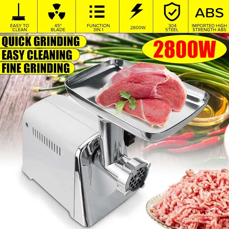

Многофункциональные электрические мясорубки 2800 Вт Мощный Мясорубка сверхмощный домашний колбасный измельчитель кухонный инструмент