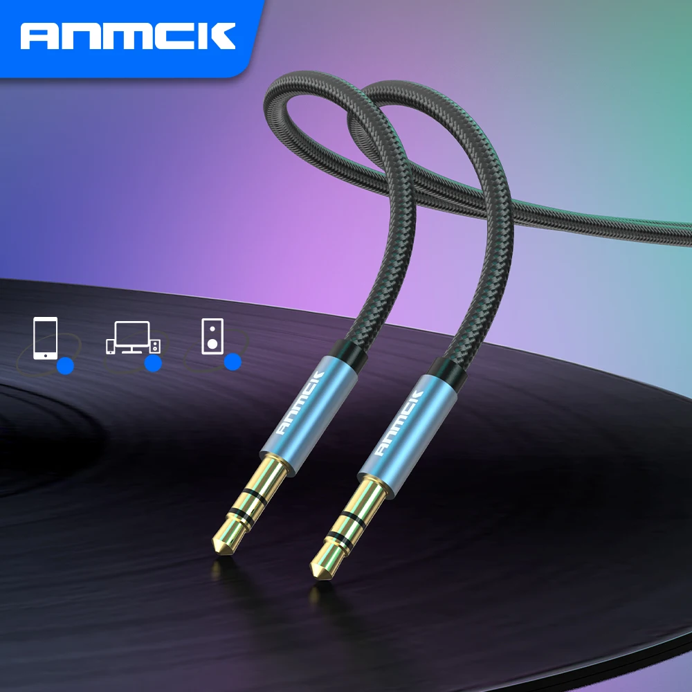 Anmck Jack 3 5 мм Aux кабель провод для динамика аудио кабели ноутбуков телефонов