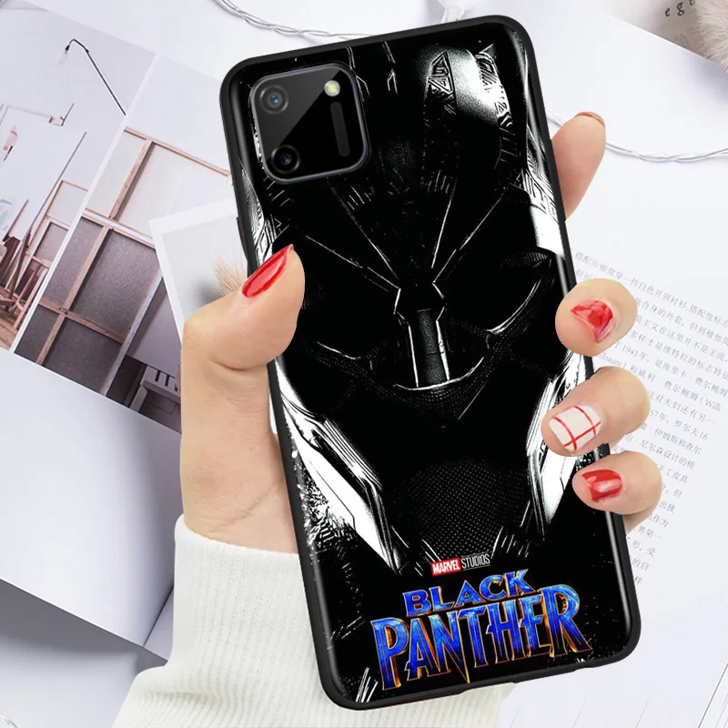 

Marvel Avengers Black Panther Super Hero For OPPO Realme 7i 7 6 6S 6i 5 5S 5i 3i Narzo 10 20 Pro Global TPU Silicone Phone Case
