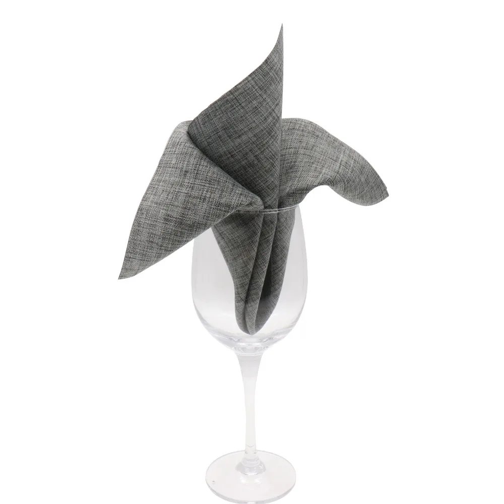 Table Cloth Napkins Imitation Linen Polyester Square Handkerchief Satin Table Dinner Napkin For Wedding Home Party Decoration