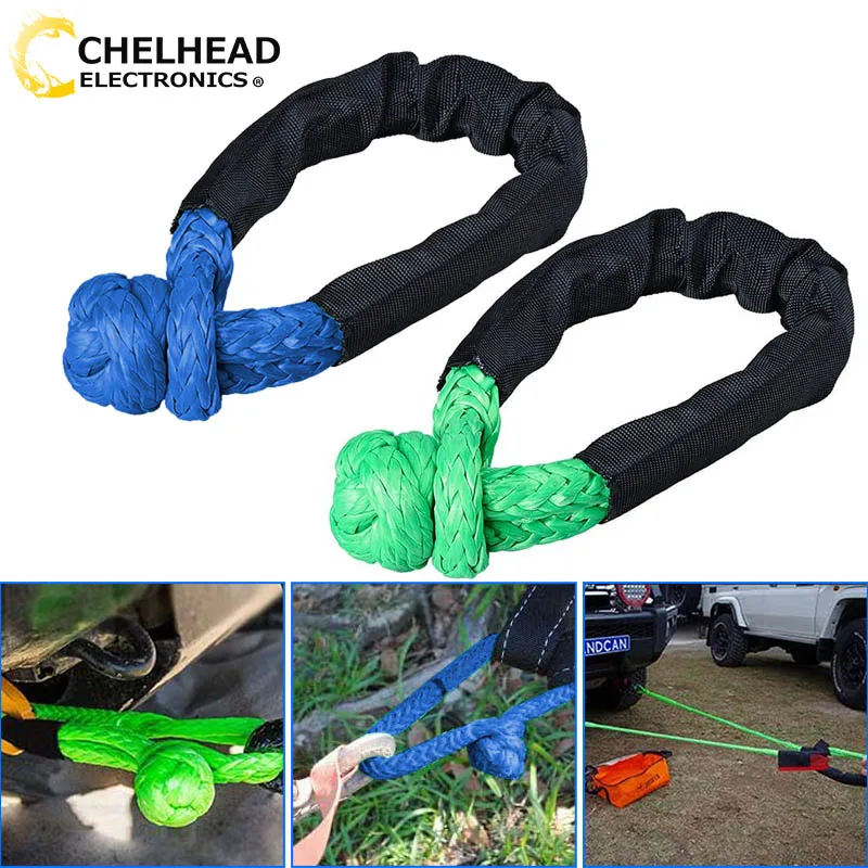 Синтетический трос с мягкой скобой лебедка буксировочный 38000 фунтов на разрыв
