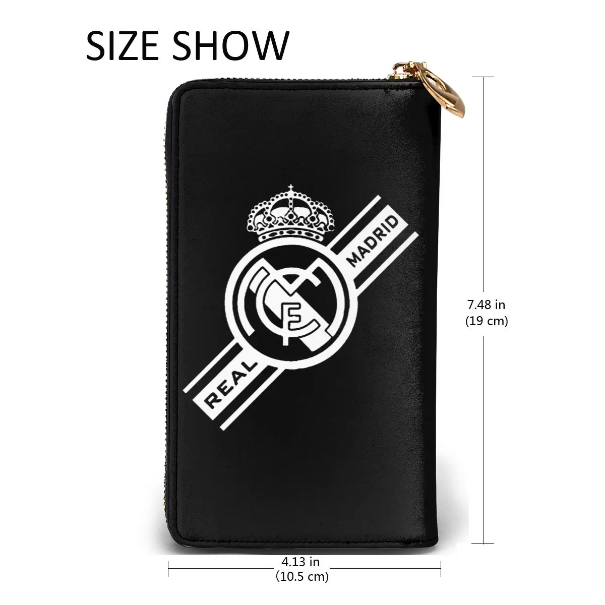 

Real Madrid. New men's and women's smart leather wallet credit card bank card bag. Long mobile wallet
