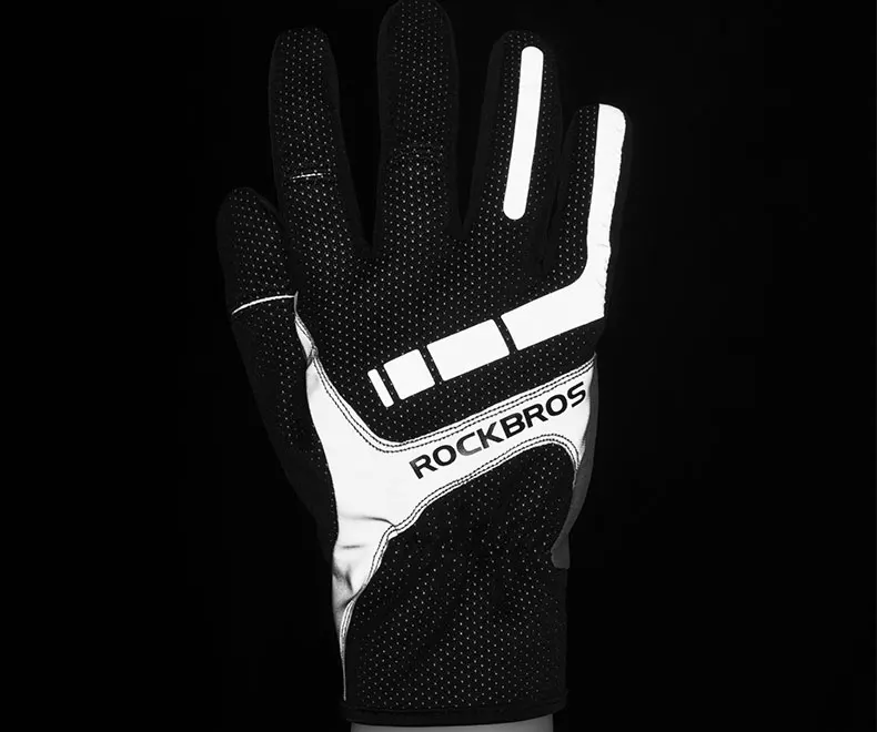 ROCKBROS, ветрозащитные перчатки для велоспорта, перчатки для езды на велосипеде с сенсорным экраном, перчатки для езды на горном велосипеде, теплые перчатки для езды на мотоцикле, осенне-зимняя одежда для велоспорта