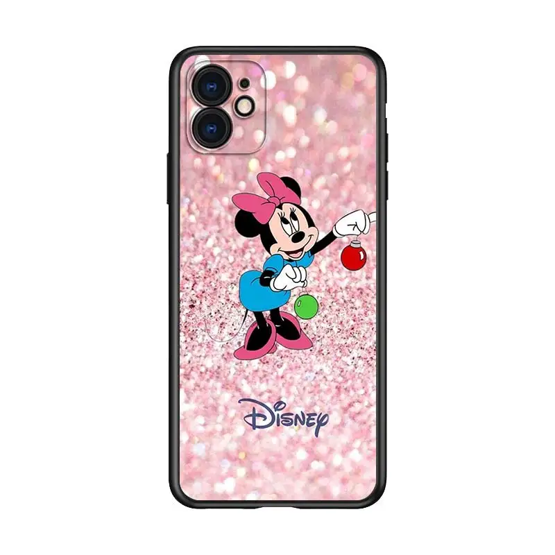 

Mickey Minnie colorful for Apple iPhone 12 Pro Max Mini 11 Pro XS Max X XR 6S 6 7 8 Plus 5S SE2020 Soft Black Phone Case