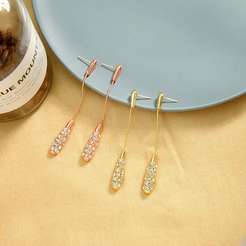 Простой дизайн 2020 золото/розовое золото цвет серьги для женщин ручной работы