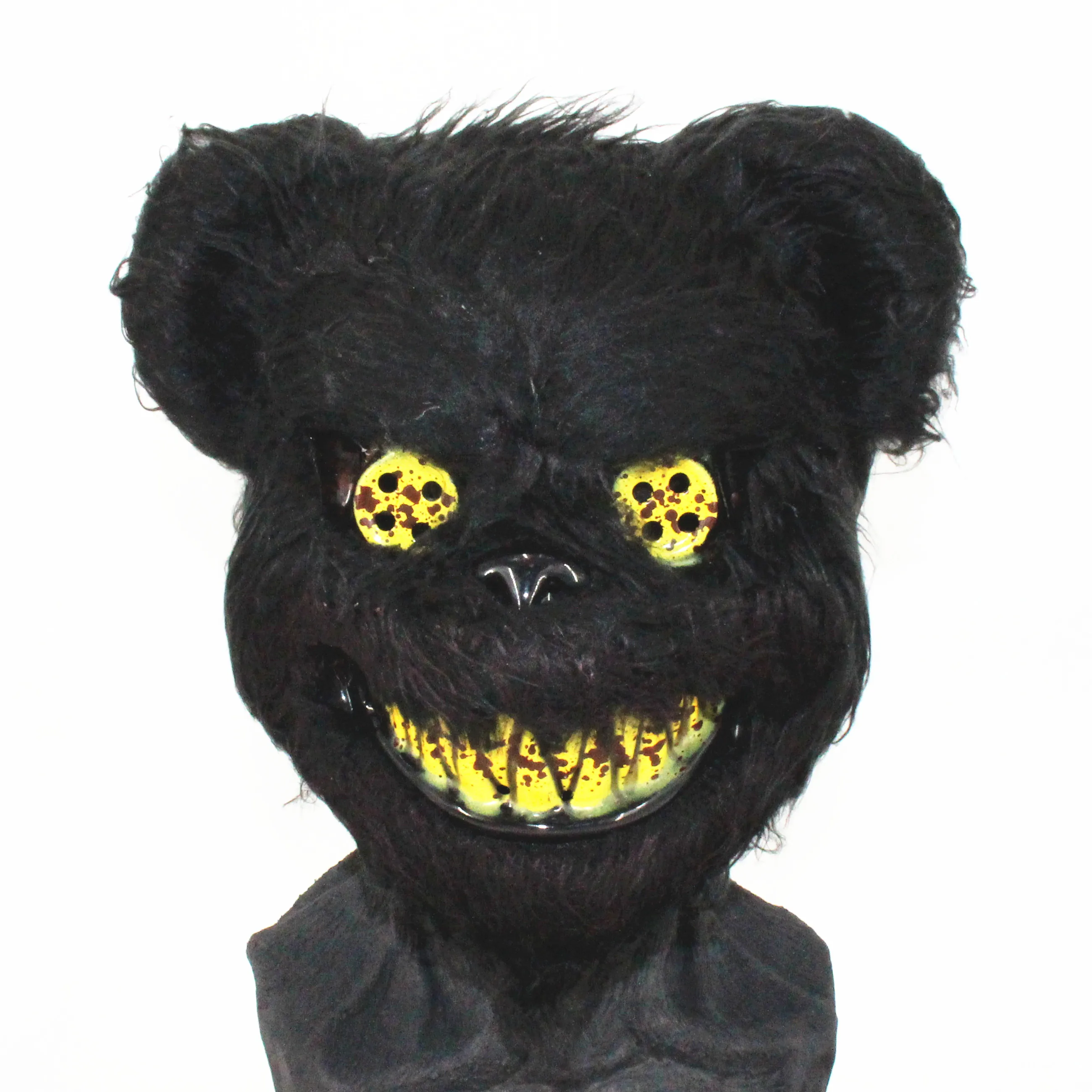 Маска для лица на Хэллоуин с пушистой головкой забавная животных ужасом кроликом