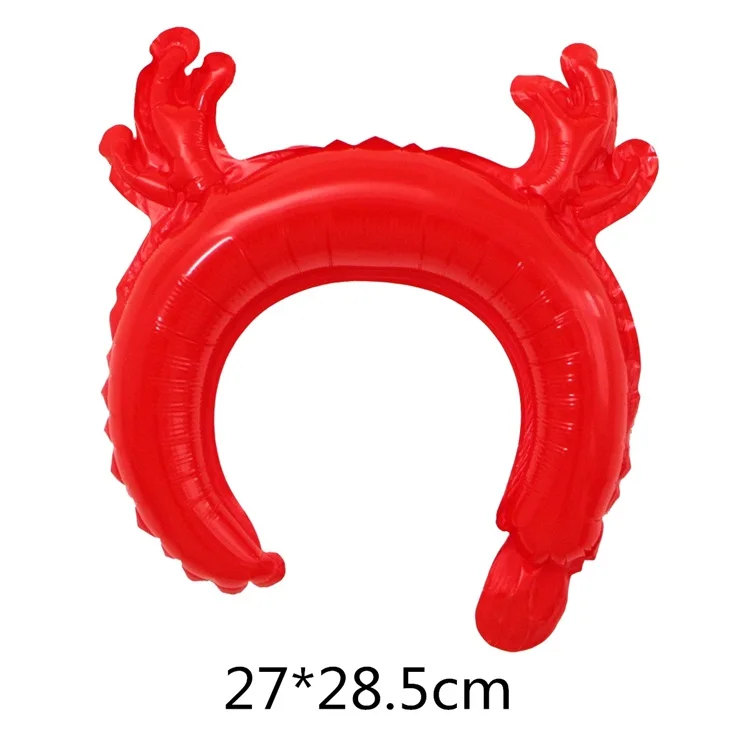 headband 2 10 шт./компл. Рождественская Милая повязка на голову в виде животного Handstick Фольга шар Санта Клаус детского дня рождения рождественские и новогодние вечерние украшения - Цвет: headband 2