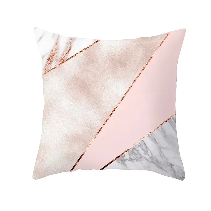 

Fuwatacchi Pink Geometric Cushion Cover Nordic Diamond Wave Throw Pillow Cover for Sofa Home Chair Decorative Pillows 45*45cm