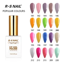 rs nail 15ml uv color nail gel polish 308 colors gel varnish 181 240 black white red gel lacquer of gel polish nail polish 4