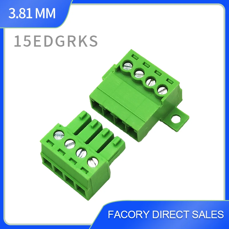 Клеммная панель CIXIYCX 2-12Pin 15edgrks-3. 81 мм, штекер и гнездо, фиксированная Клеммная колодка, Клеммная колодка с небольшим шагом