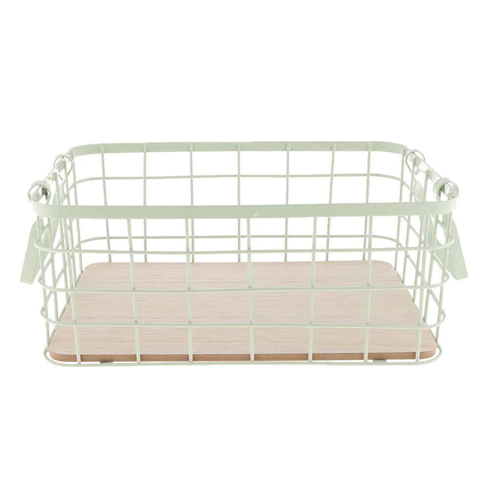 

Корзина для хранения из кованого железа, корзина для мелочей Органайзер держатель с ручкой