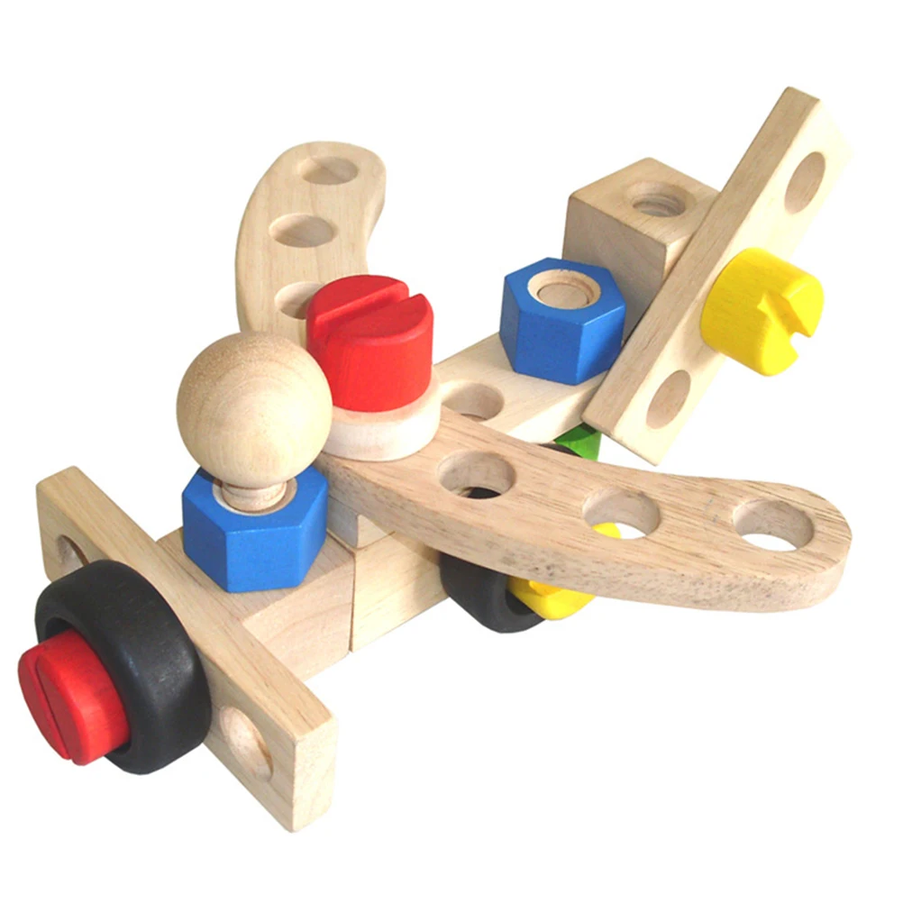 30 шт. набор деревянных и болтов строительные блоки гайки болты Набор