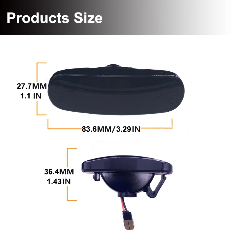 

2Pcs Error Free Led Dynamic Turn Signal Side Marker Light Lamp For Fiat Grande Panda Punto Doblo Multipla Qubo Stilo Multi Ldea