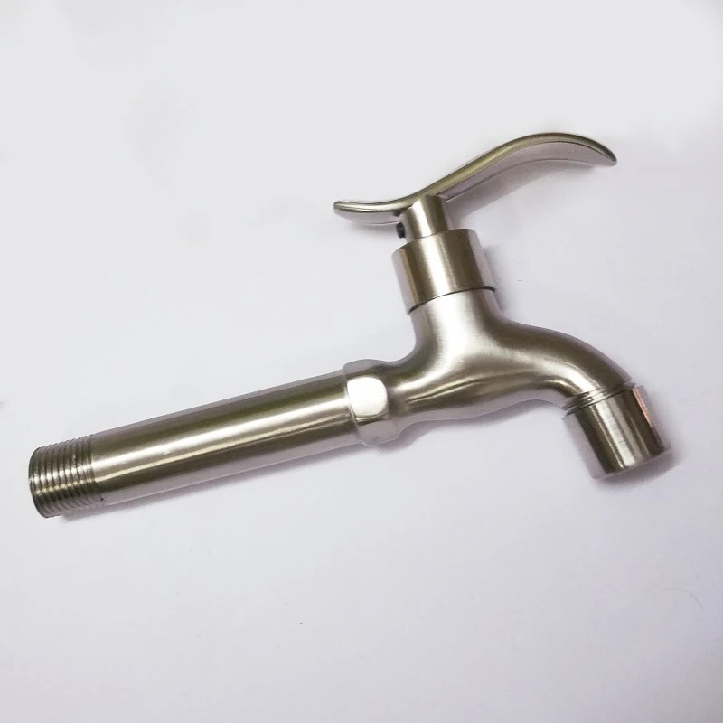 Настенный кран для стиральной машины удлиненный из нержавеющей стали G1/2 резьбы