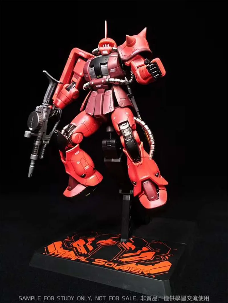 Металлический солдат MS 02 MB MG 1/100 Zaku Char Red gunдамская металлическая Готовая модель DM023