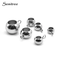 semitree 20pcs stainless steel big hole spacer beads loose beads for jewelry making charm bracelets diy jewelry making supplies
