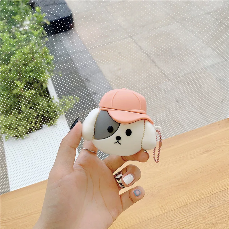 

For Airpods Case,3D Cute Dog Case For Airpods 1/2 Case Soft Silicone Earpohne Protective Shockproof Cover For Airpods Pro Case