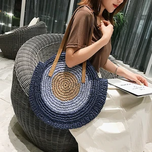 Креативная соломенная сумка, женская наплечная сумка, богемная плетеная женская сумка, летняя пляжная сумка, сумки для путешествий, 2020