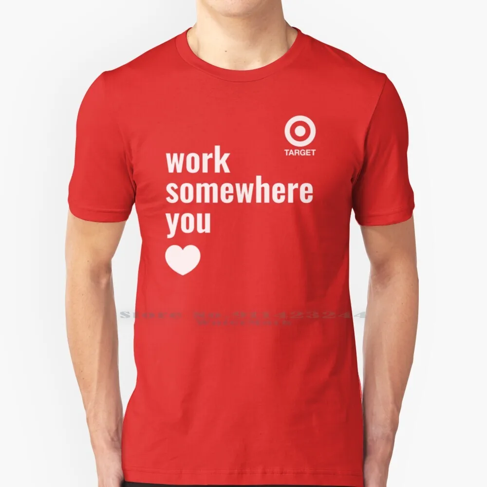 

Футболка с надписью «Work You Love-Target», хлопковая, 6XL