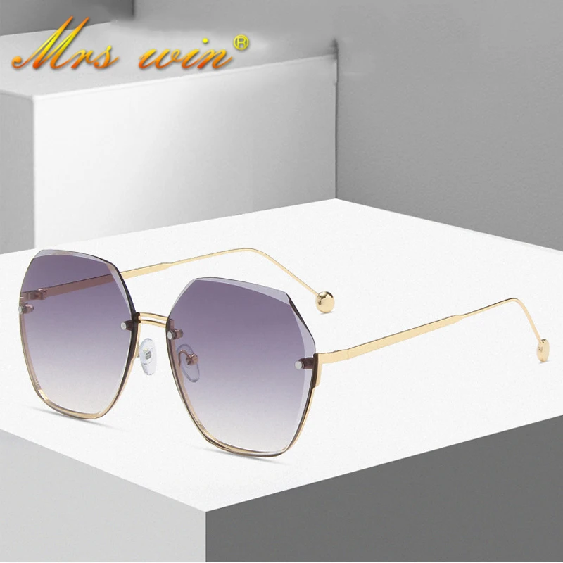 

2021 Новые Модные металлические градиентные цветные Солнцезащитные очки женские солнцезащитные очки женские без оправы винтажные круглые о...