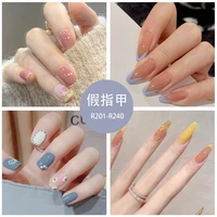 colorful small yellow daisy pattern acrylic fake nails tips decorated summer sun flower nail art nail extension false nail art