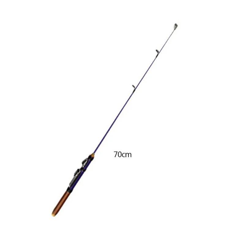 fishing rod 70cm 50 см/70 см зимние удилища из стекловолокна, съемные портативные прочные Рыболовные катушки на выбор, удочка для ловли на приманку, комбинированная удочка для рыбалки - Цвет: fishing rod 70cm