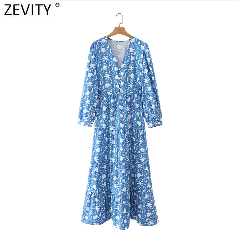 

Платье-миди женское ТРАПЕЦИЕВИДНОЕ с V-образным вырезом и длинным рукавом