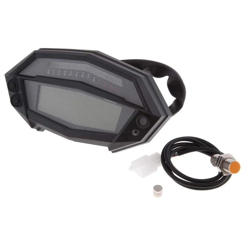 12V ЖК-дисплей мотоцикл цифровой тахометр одометром масла Температура мотоцикла