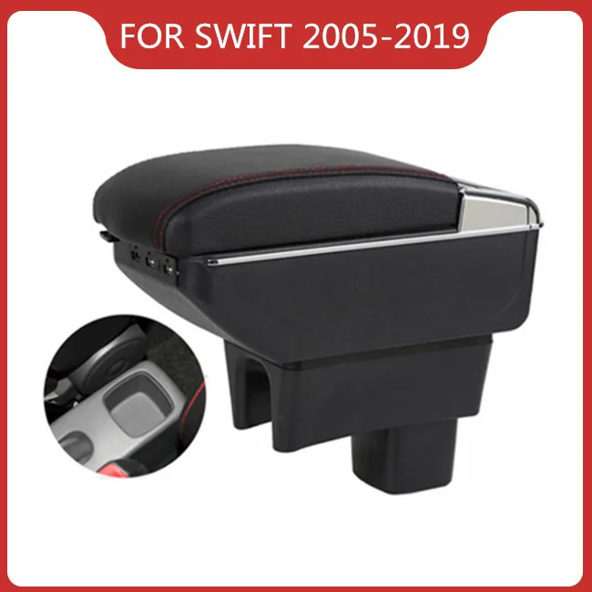 

CAR ARMREST FOR SUZUKI MK3 MK4 SWIFT 2005-2019 Car Accessories Console Box Center Arm Rest With Cup Holder Ashtray Storage Box
