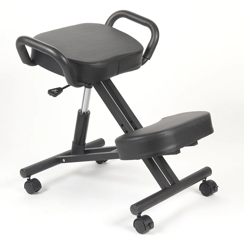 

Home Office Designed Kneeling Chair Stool W/Handle Height Adjust Office Knee Chair Ergonomic Correct Posture Chair
