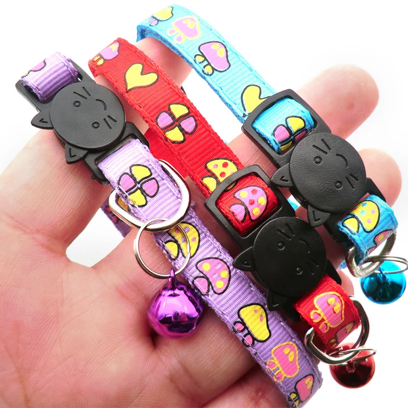 Оптовая продажа 100 шт кошачья мордочка Кнопка Регулируемый ошейник с