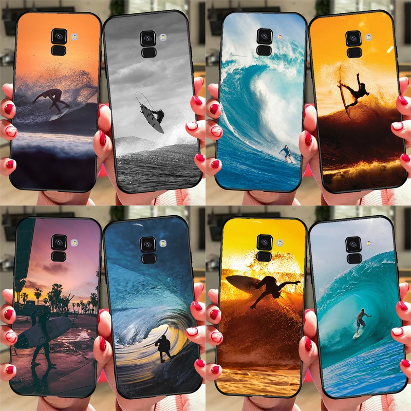 California Surfing Waves Phone Case For Samsung A7 A9 J8 J2 Core 2018 J4 J6 A3 A5 J3 J5 J7 2016 2017 Coque Bumper
