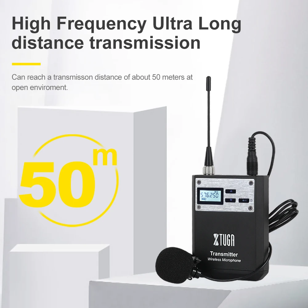 XTUGA интеллектуальная шумовая UHF Беспроводная петличная микрофонная система