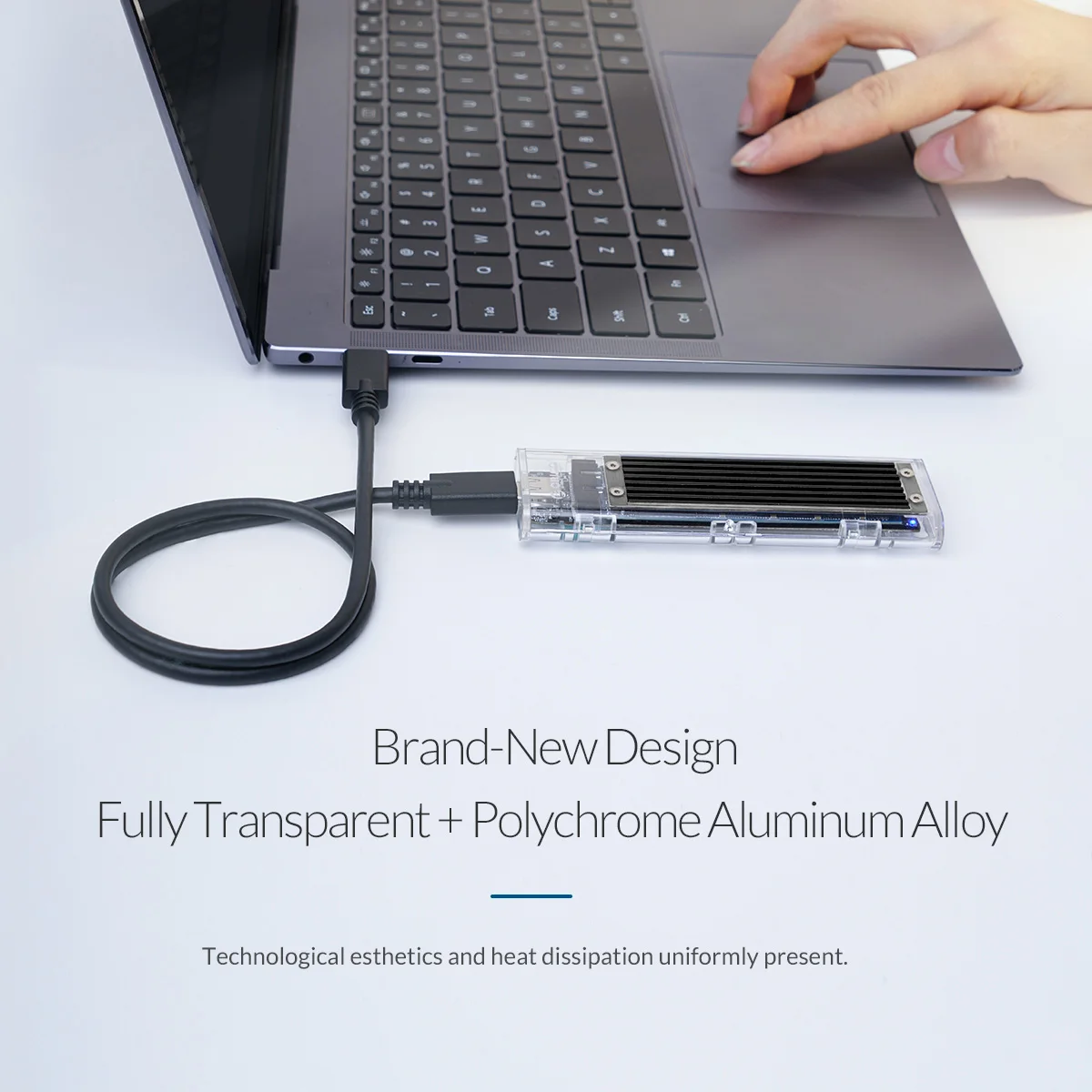 ORICO M2 SSD чехол NVME SSD корпус M.2 для usb type C прозрачный жесткий диск для NVME PCIE NGFF SATA M/B Ключ SSD диск