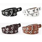 Женская мода платье из джинсовой ткани джинсы ремень кожаный ремень с металлической пряжкой в форме сердца Pin поясные ремни; Эластичная женская обувь для отдыха; Пояс